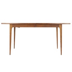 Broyhill Brasilia Midcentury Walnut Dining Table with 1 Leaf