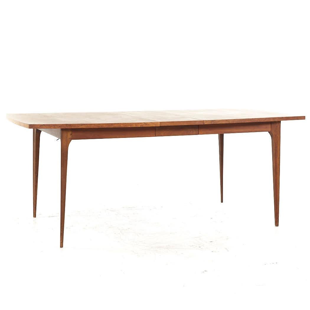 Broyhill Brasilia Mid Century Walnut Dining Table with 1 Leaf For Sale ...