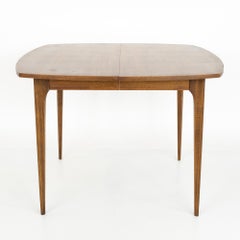Broyhill Brasilia Mid Century Walnut Dining Table with 3 Leaves