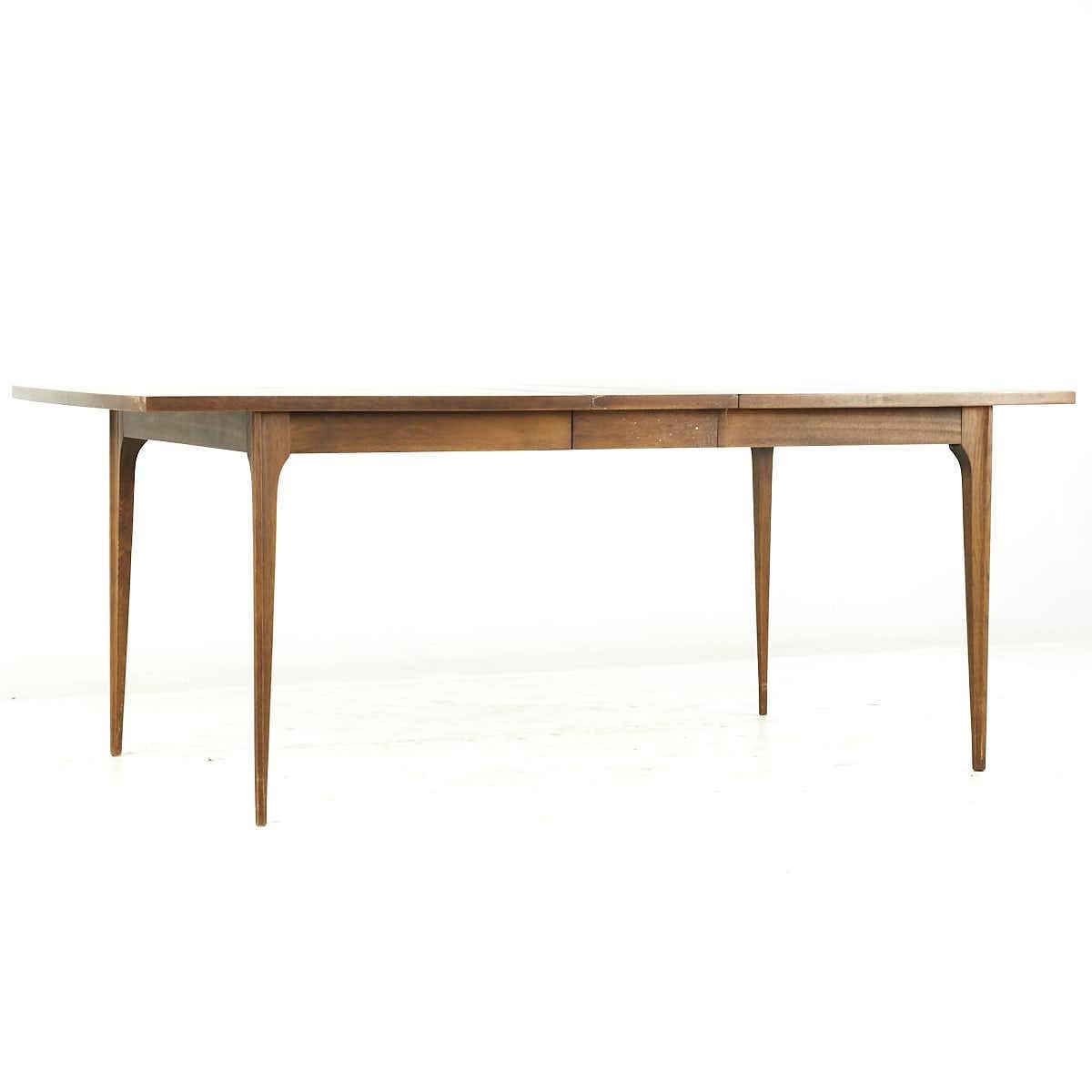 Broyhill Brasilia Mid Century Walnut Dining Table with One Leaf For ...