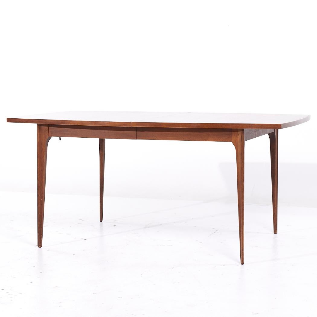 Broyhill Brasilia Mid Century Walnut Expanding Dining Table with 2 ...