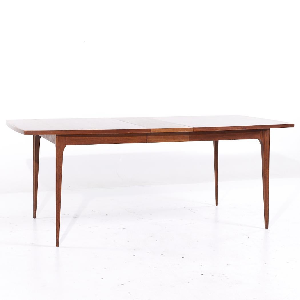 Broyhill Brasilia Mid Century Walnut Expanding Dining Table with 2 ...