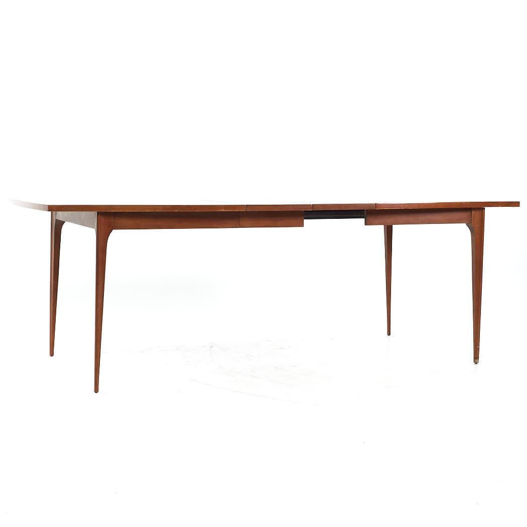 Broyhill Brasilia Mid Century Walnut Expanding Dining Table with 3 ...