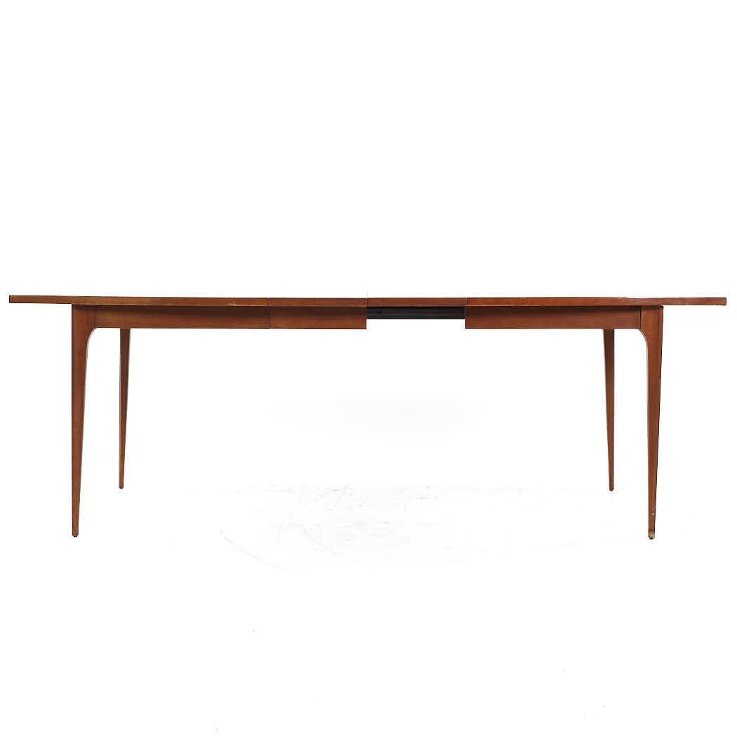 Broyhill Brasilia Mid Century Walnut Expanding Dining Table with 3 ...