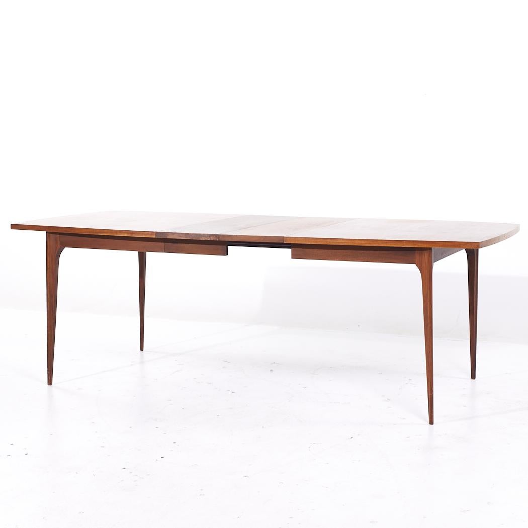 Broyhill Brasilia Mid Century Walnut Expanding Dining Table with 3 ...