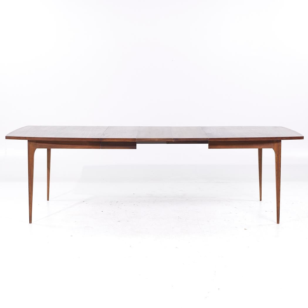 Broyhill Brasilia Mid Century Walnut Expanding Dining Table with 3 ...