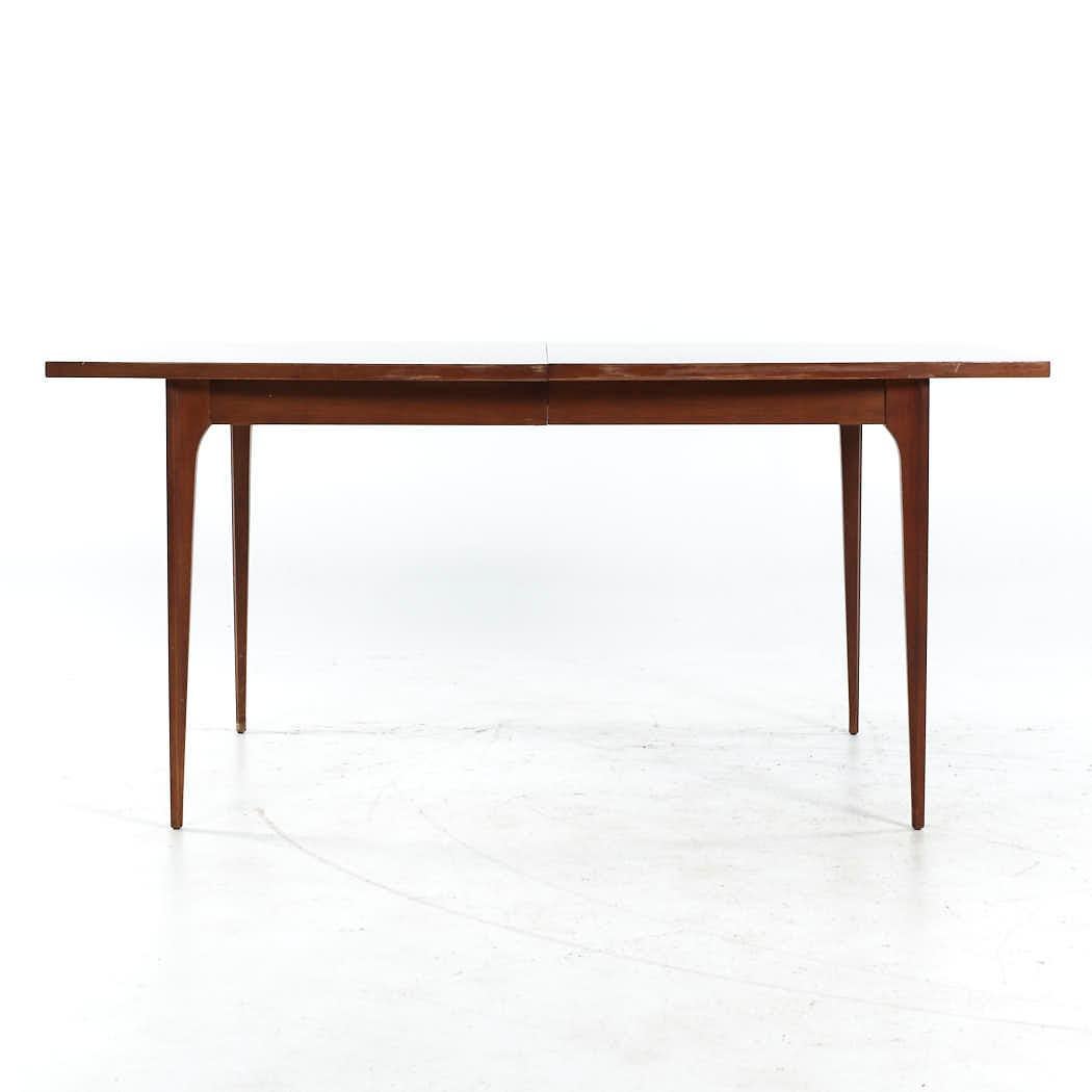 Broyhill Brasilia Mid Century Walnut Expanding Dining Table with 3 ...