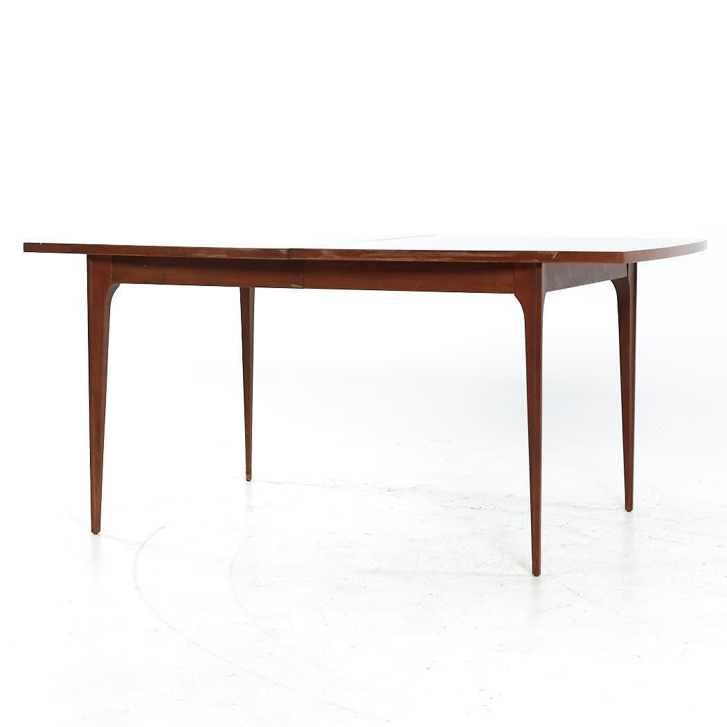 Broyhill Brasilia Mid Century Walnut Expanding Dining Table with 3 ...