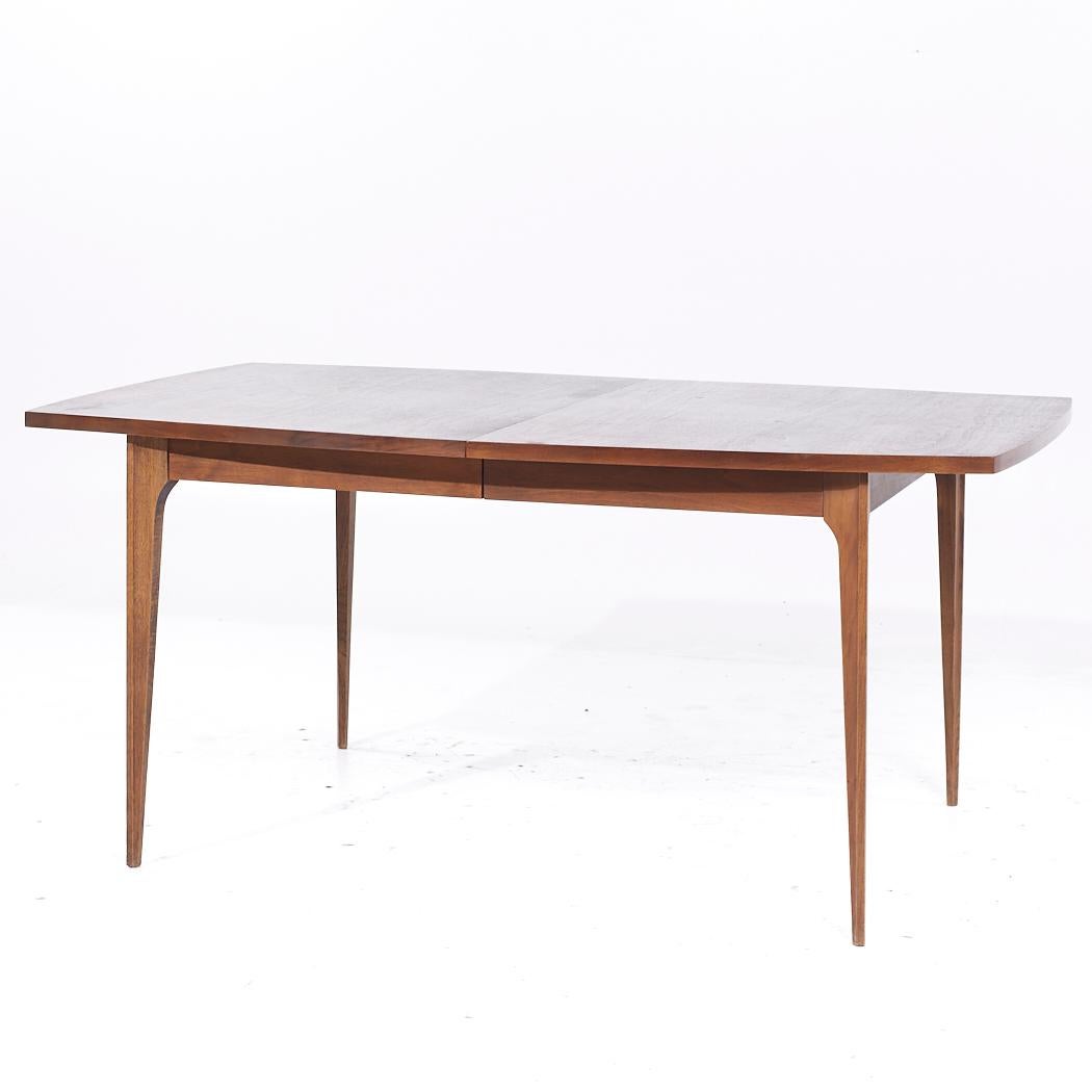 Broyhill Brasilia Mid Century Walnut Expanding Dining Table with 3 ...