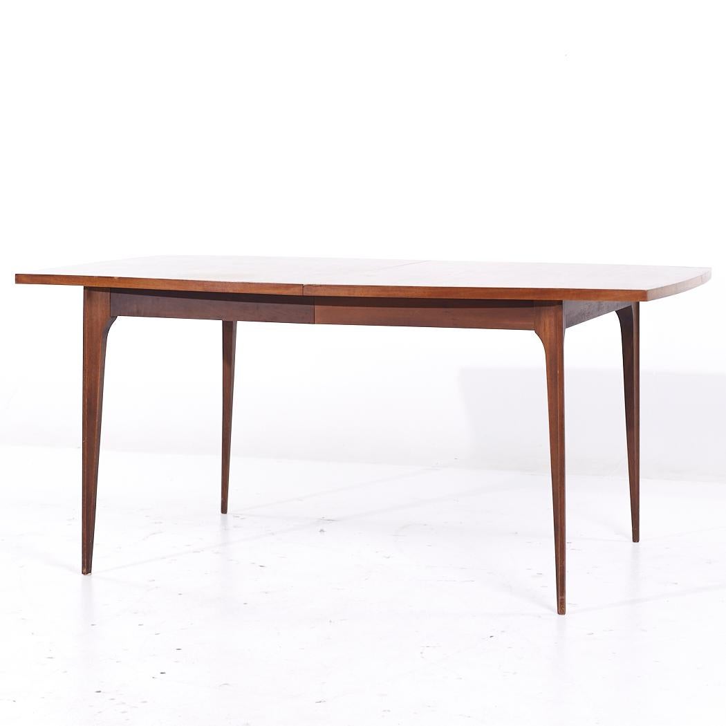 Broyhill Brasilia Mid Century Walnut Expanding Dining Table with 3 ...