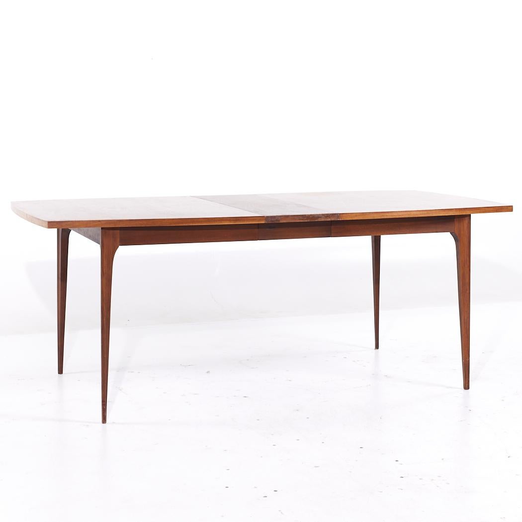 Broyhill Brasilia Mid Century Walnut Expanding Dining Table with 3 ...