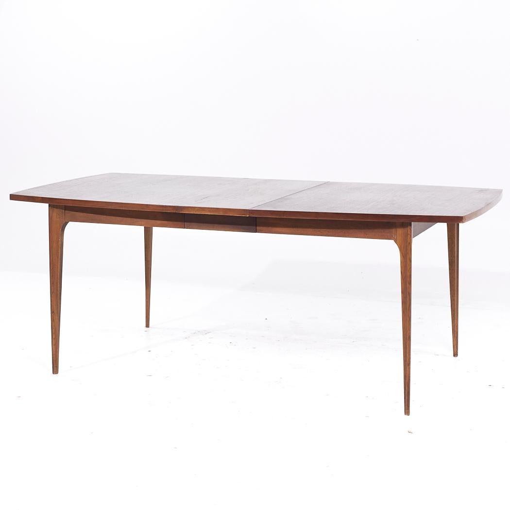 Broyhill Brasilia Mid Century Walnut Expanding Dining Table with 3 ...