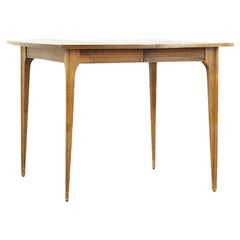 Broyhill Brasilia midcentury Walnut Expanding Dining Table with 3 Leaves