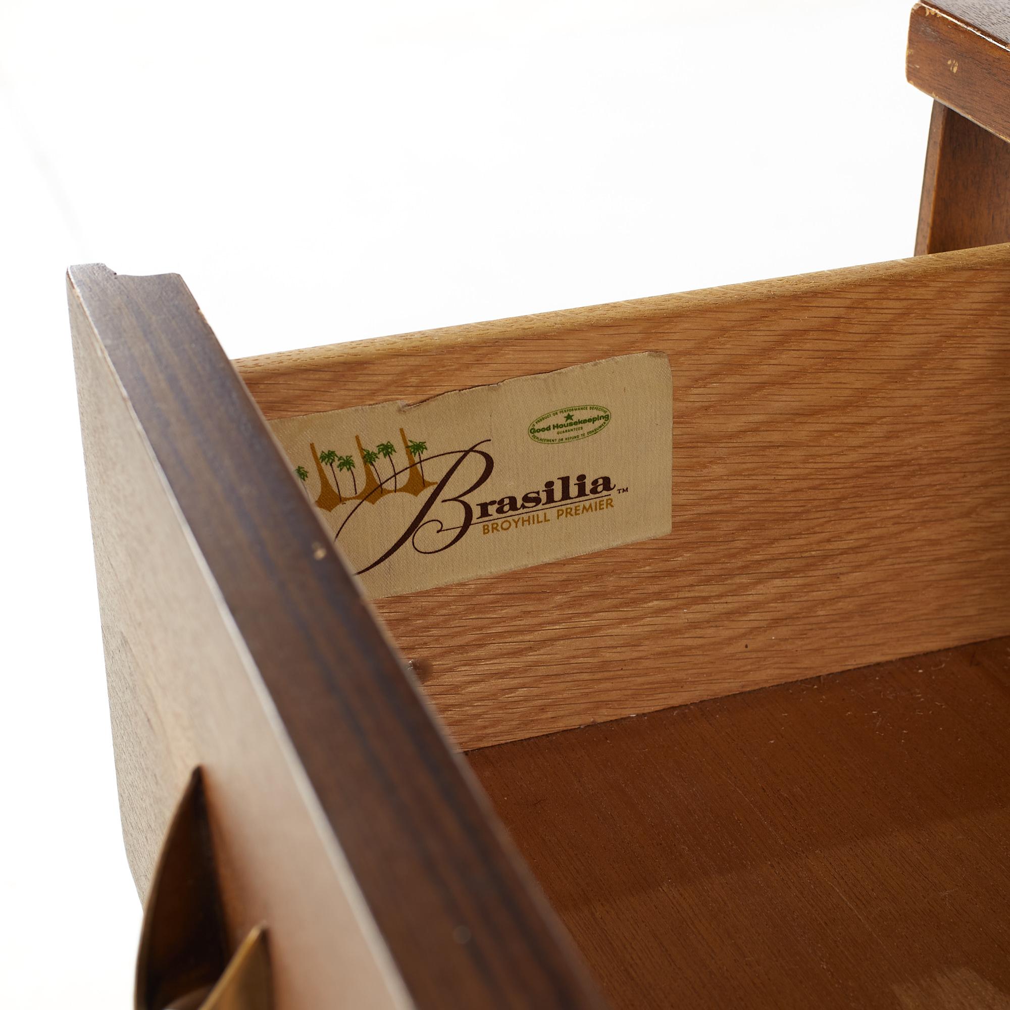 Broyhill Brasilia Mid Century Walnut Gentlemans Chest 3