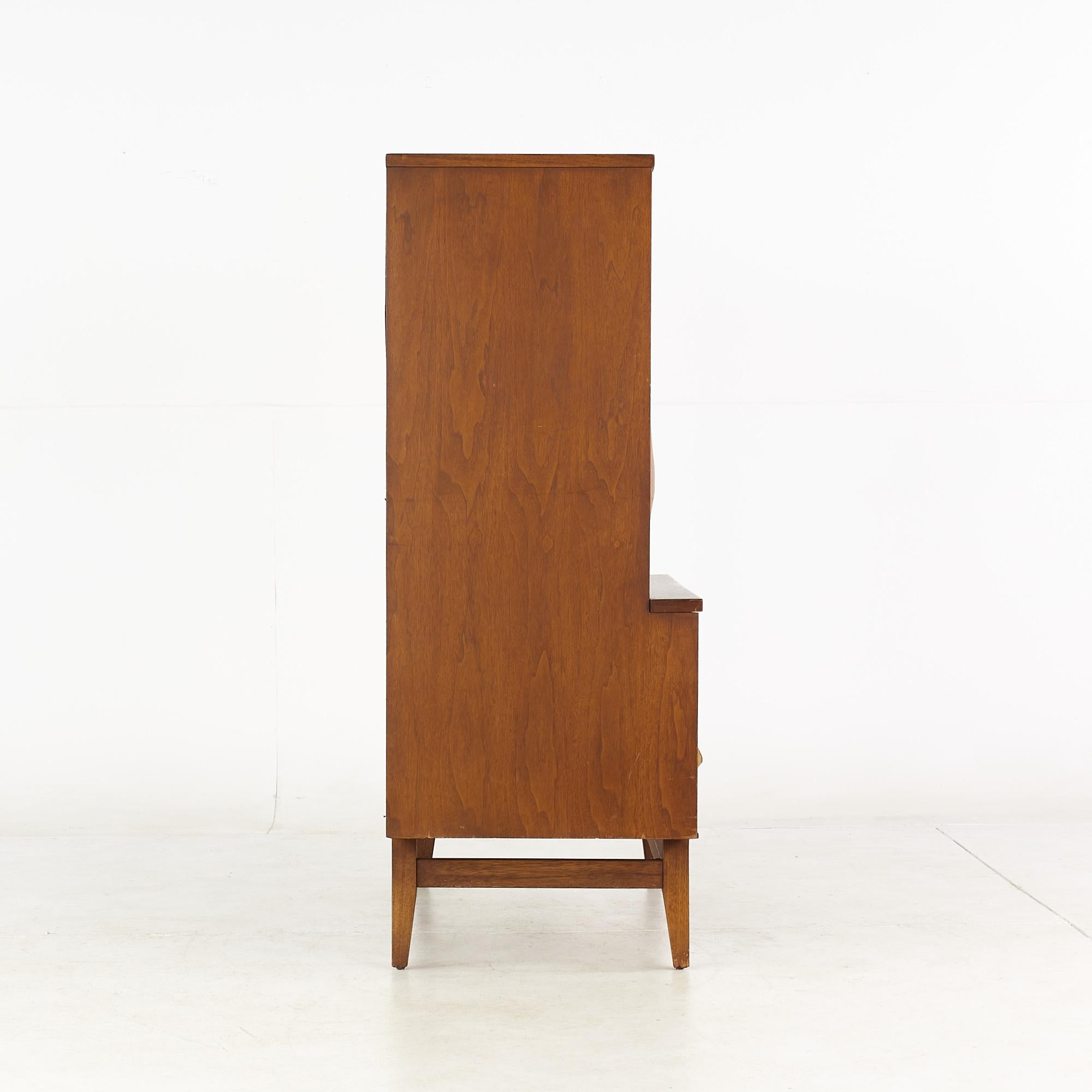American Broyhill Brasilia Mid Century Walnut Gentlemans Chest