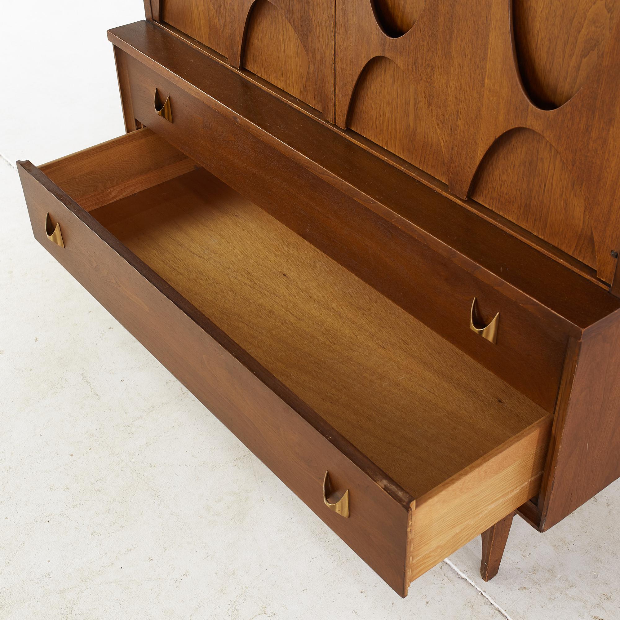Broyhill Brasilia Mid Century Walnut Gentlemans Chest 2