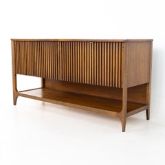 Broyhill Brasilia Mid Century Walnut Louvered Credenza