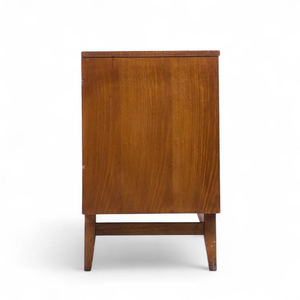 American Broyhill Brasilia Mid Century Walnut Lowboy 9 Drawer Dresser For Sale