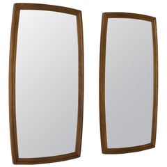 Broyhill Brasilia Mid Century Walnut Mirror, a Pair