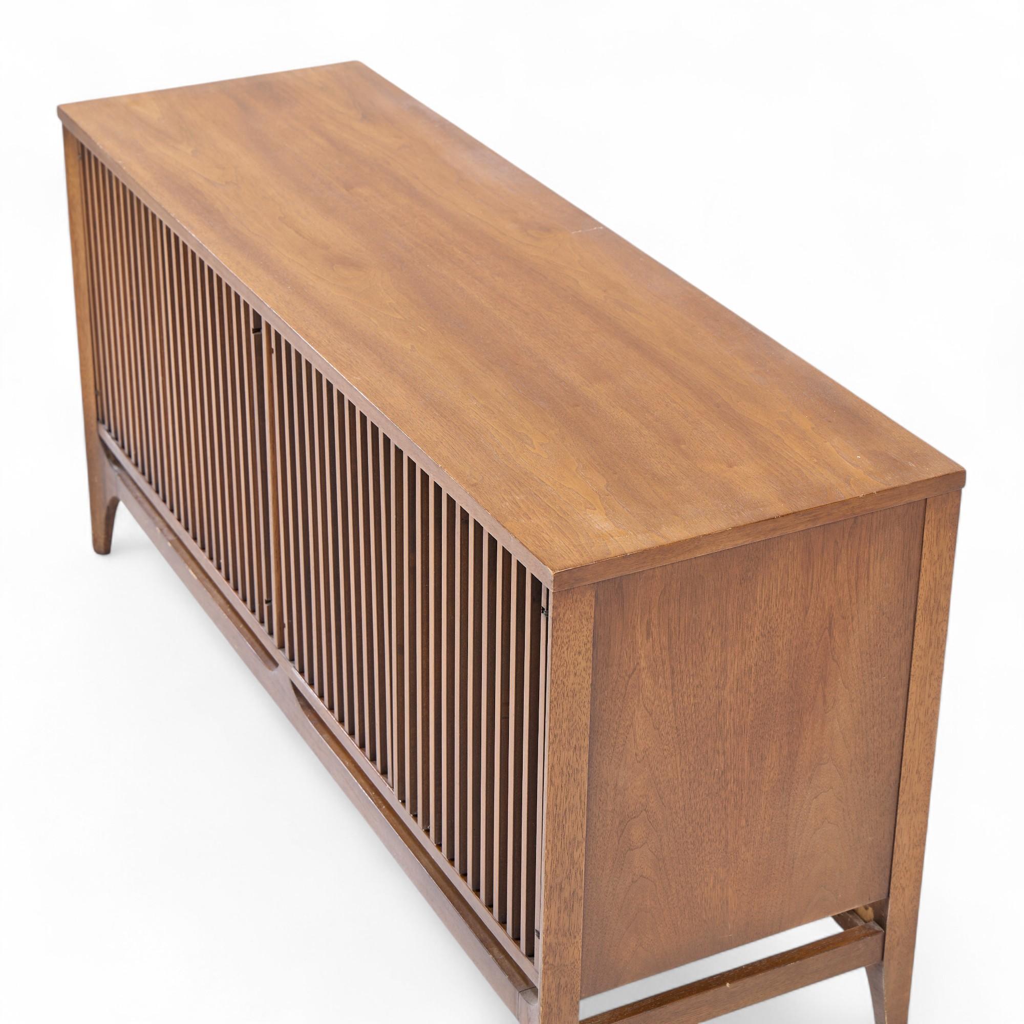 Broyhill Brasilia Mid Century Walnut Room Divider For Sale 4