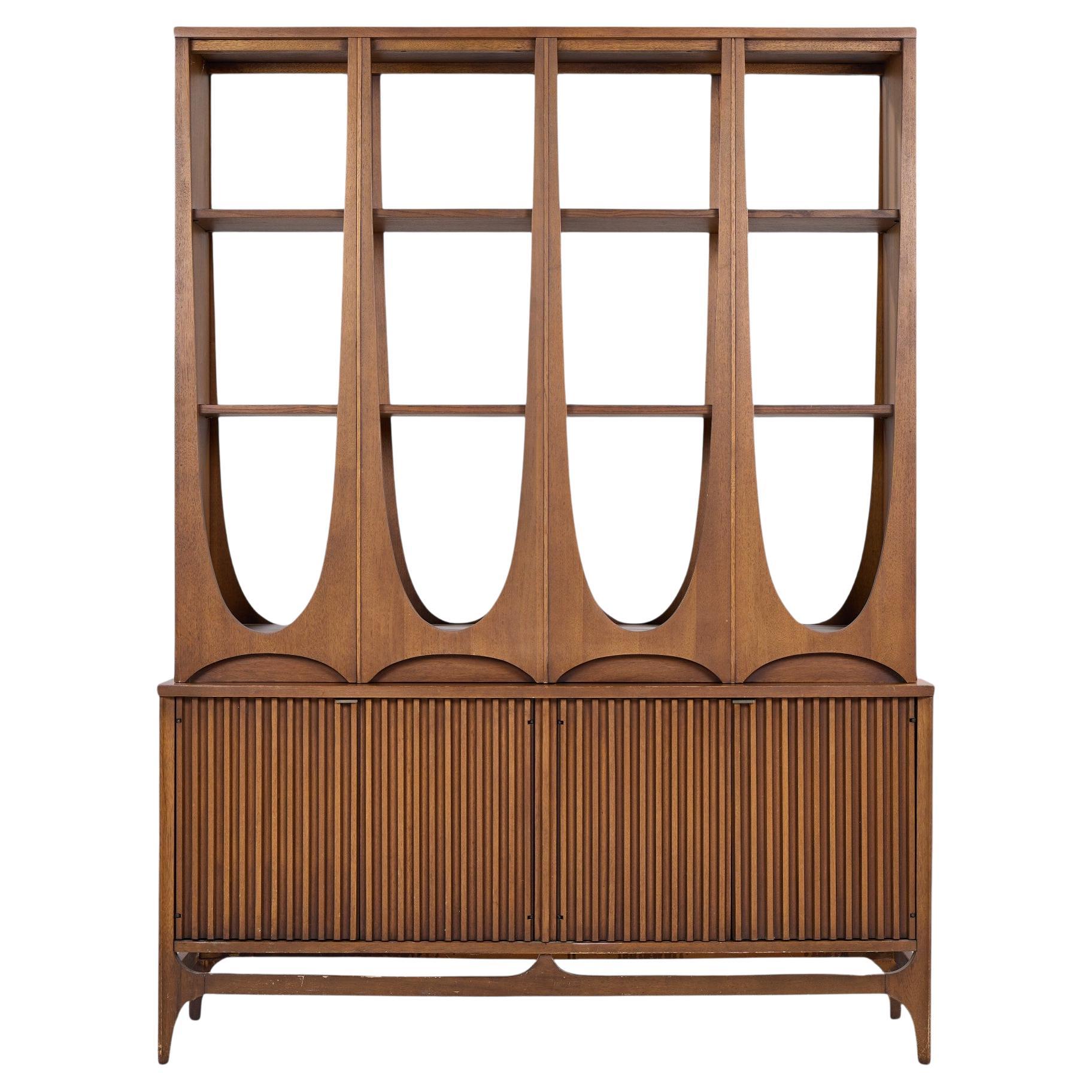 Broyhill Brasilia Mid Century Walnut Room Divider For Sale