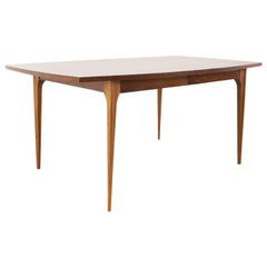 Broyhill Brasilia Mid Century Walnut Surfboard Dining Table