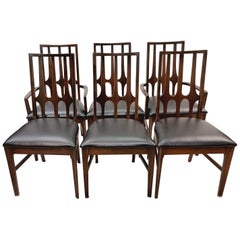 Retro Broyhill Brasilia Set of 6 Dining Chairs