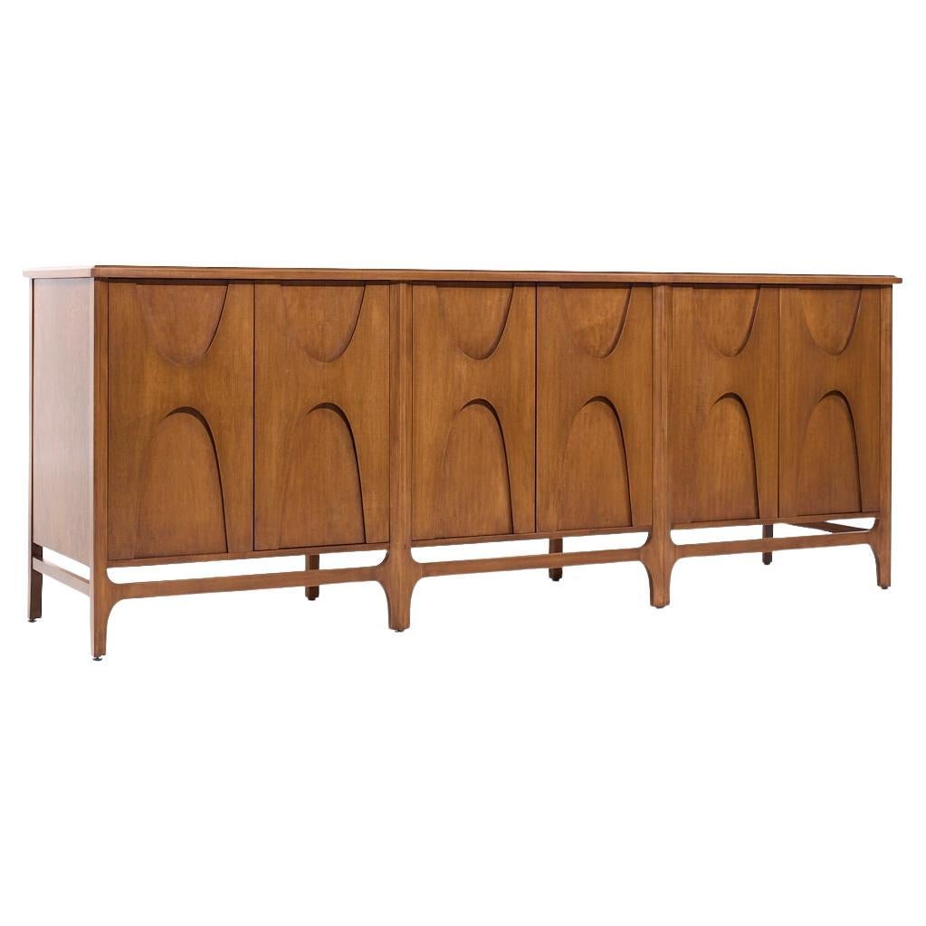 Broyhill Brasilia Style Massive Custom Mid Century Walnut Credenza