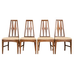 Broyhill Brasilia - Sedie da pranzo con schienale alto in stile Mid-Century Modern, Set di quattro sedie