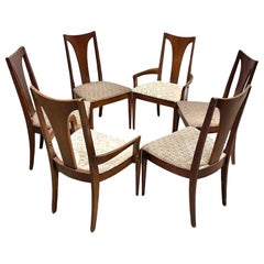Broyhill Brasilia Vintage Mid Century Modern Set of 6 Dining Chairs c. 1960s