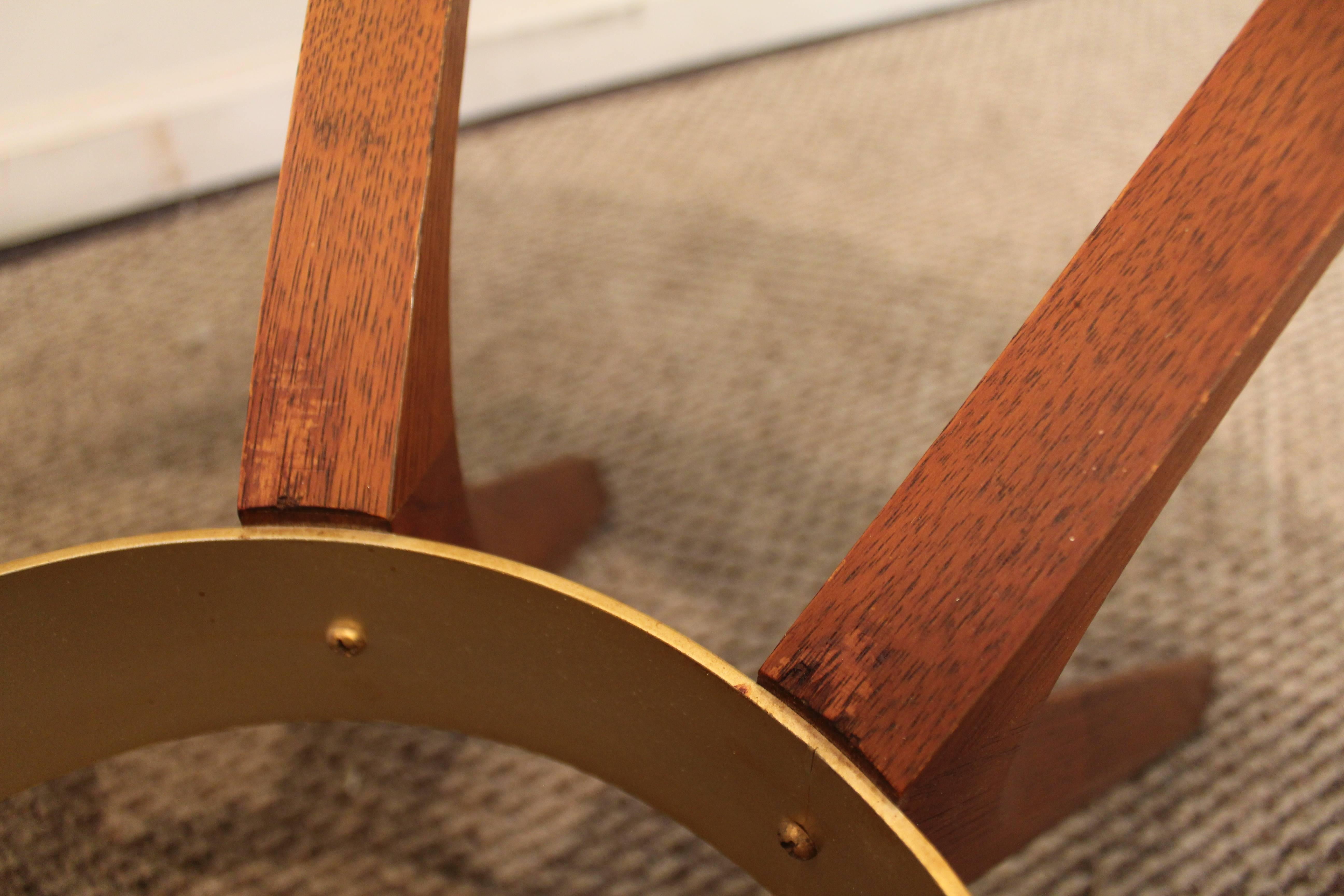 20th Century Mid-Century Walnut and Glass Sculpted 'Sputnik' Round Coffee Table