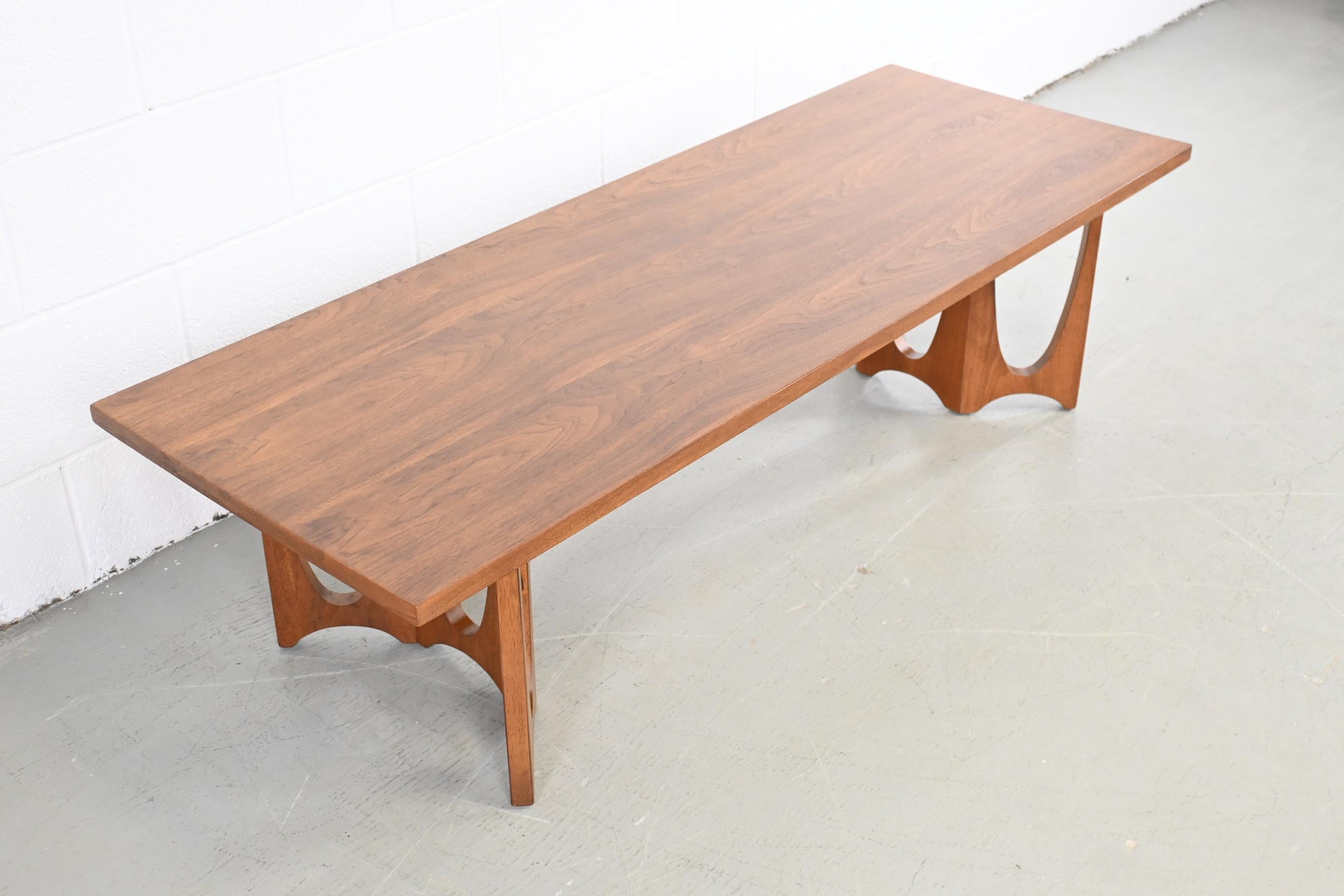 American Broyhill Brasilia Walnut Mid-Century Modern Rectangular Coffee Table