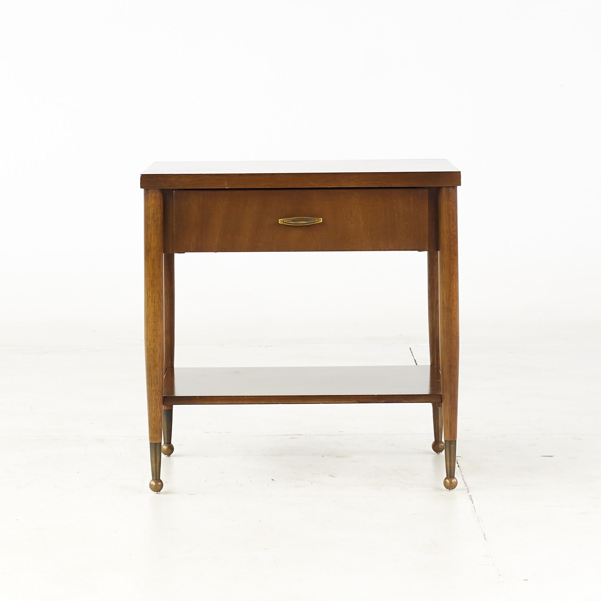 Broyhill Cerama mid century walnut and brass nightstand

This nightstand measures: 22 wide x 15 deep x 22 inches high

All pieces of furniture can be had in what we call restored vintage condition. That means the piece is restored upon purchase