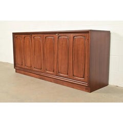 Broyhill Emphasis Mid-Century Modern Walnut Sideboard Credenza, Refinished