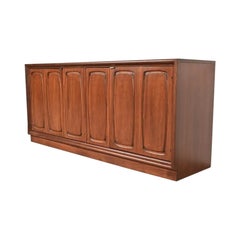 Broyhill Emphasis Mid-Century Modern Walnut Sideboard Credenza, Refinished