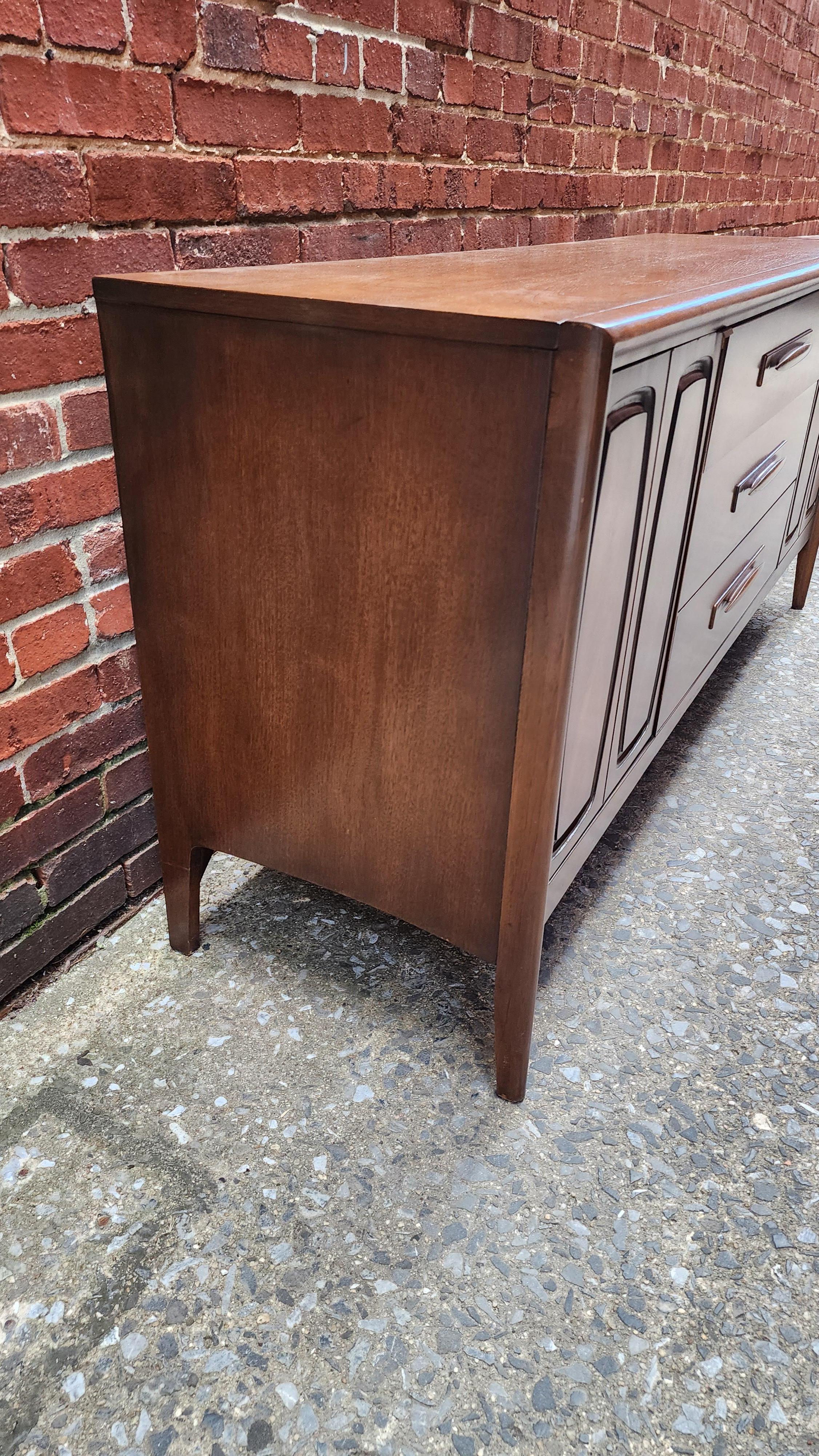 20th Century Broyhill Emphasis Walnut Credenza Mid-Century Modern For Sale