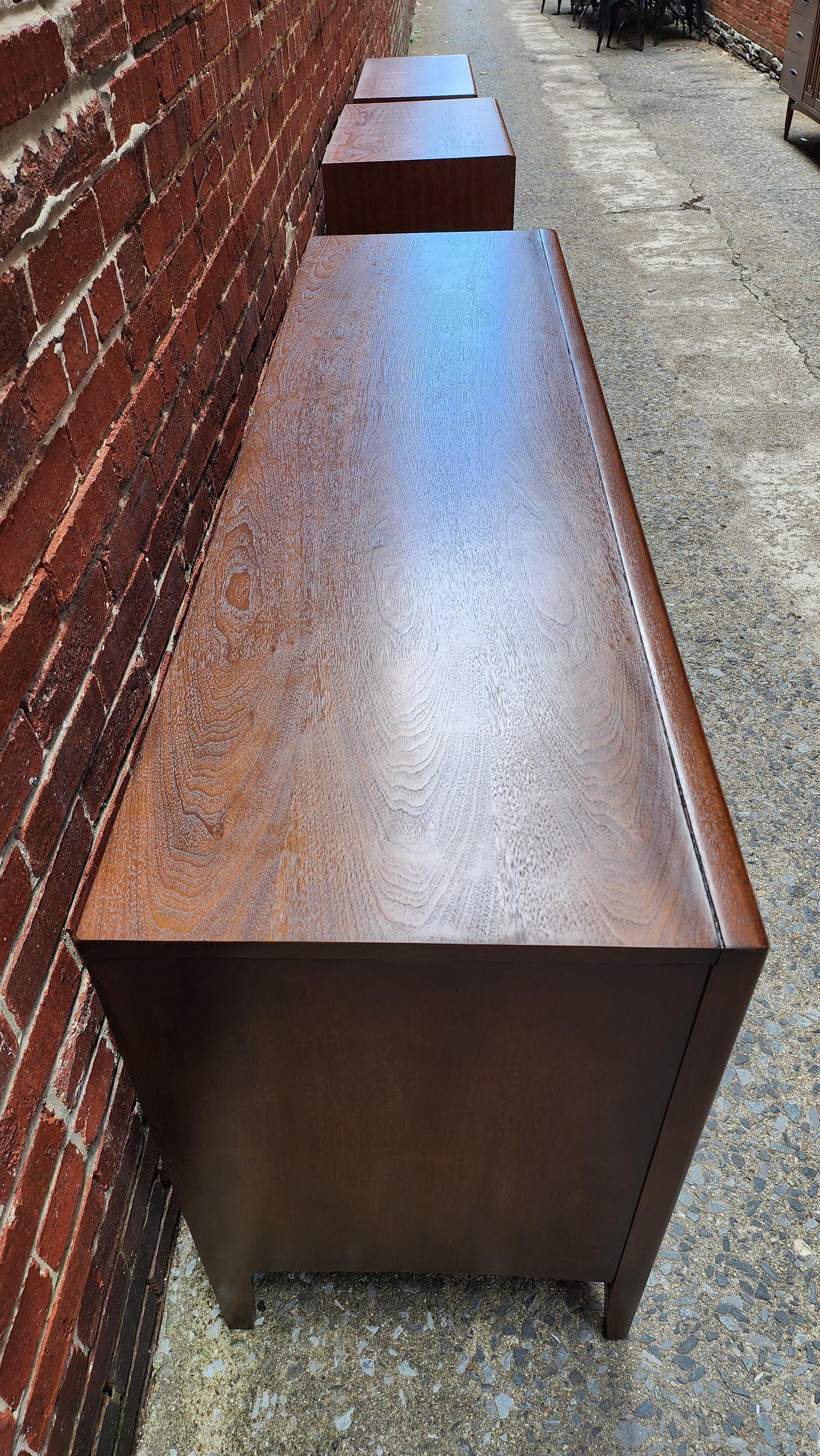 Broyhill Emphasis Walnut Credenza Mid-Century Modern For Sale 1