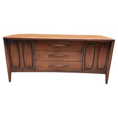 Broyhill Emphasis Walnut Credenza Mid-Century Modern 