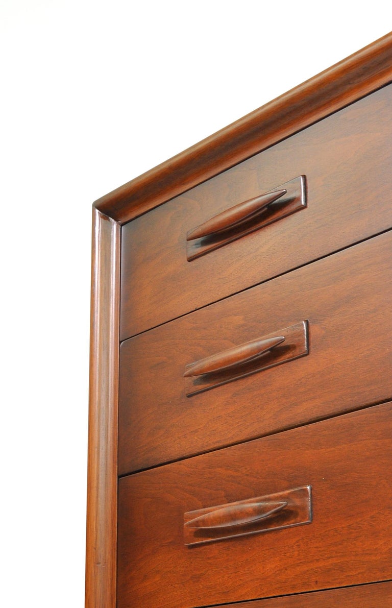 Broyhill Emphasis Walnut Triple Dresser at 1stDibs broyhill emphasis