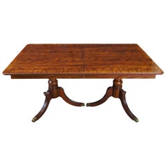 Used Broyhill Flame Mahogany Duncan Phyfe Chippendale Pedestal Dining Table 5265-40