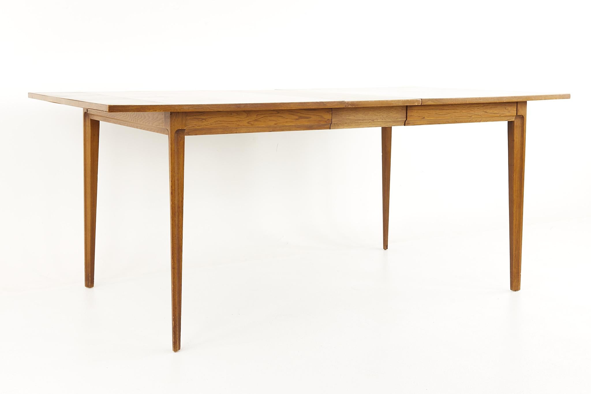 Late 20th Century Broyhill Forward '70 Mid Century Walnut Dining Table with 1 Leaf For Sale