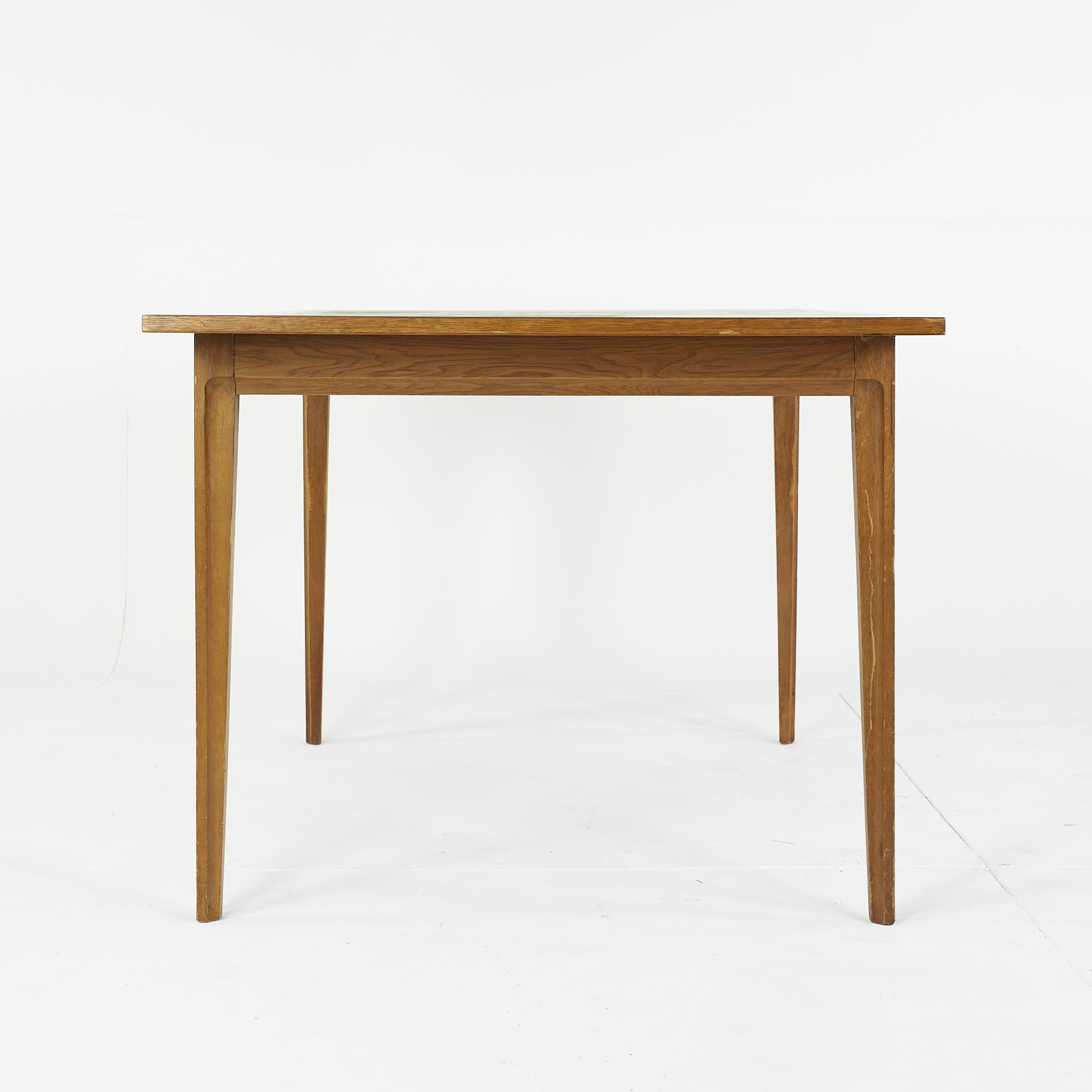 Mid-Century Modern Broyhill Forward 70 Mid Century Walnut Dining Table with One Leaf For Sale