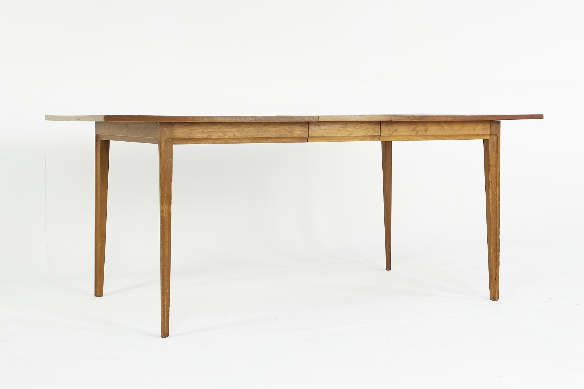 American Broyhill Forward 70 Mid Century Walnut Dining Table with One Leaf For Sale