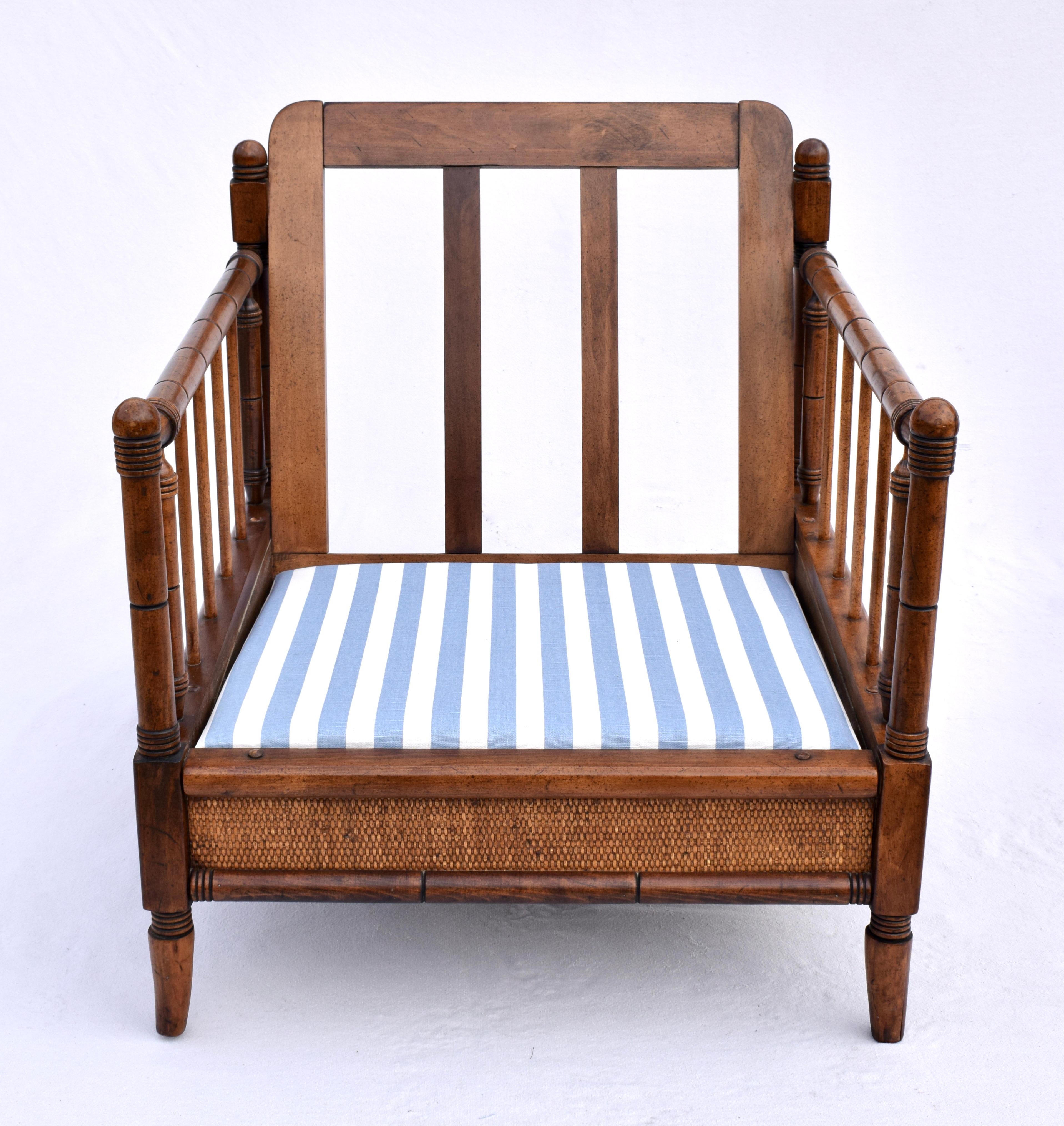 Broyhill Premier British Colonial Style Chair And Ottoman At 1stdibs