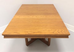 BROYHILL PREMIER Mid 20th Century Oak Brutalist Style Dining Table