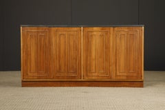 Broyhill Premier 'Sculptra' #6095 Walnut Sideboard w Granite Top, c 1960, Signed