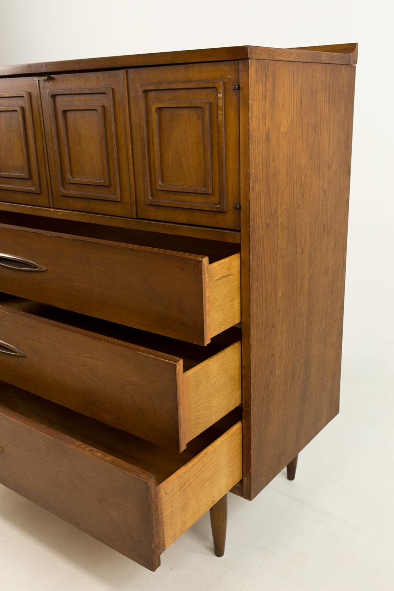 Broyhill Premier Sculptra Mid Century Highboy Dresser 4