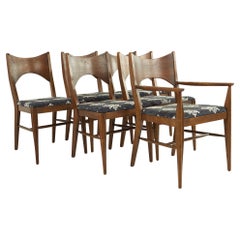 Broyhill Saga Mid Century Dining Chairs, Set of 6