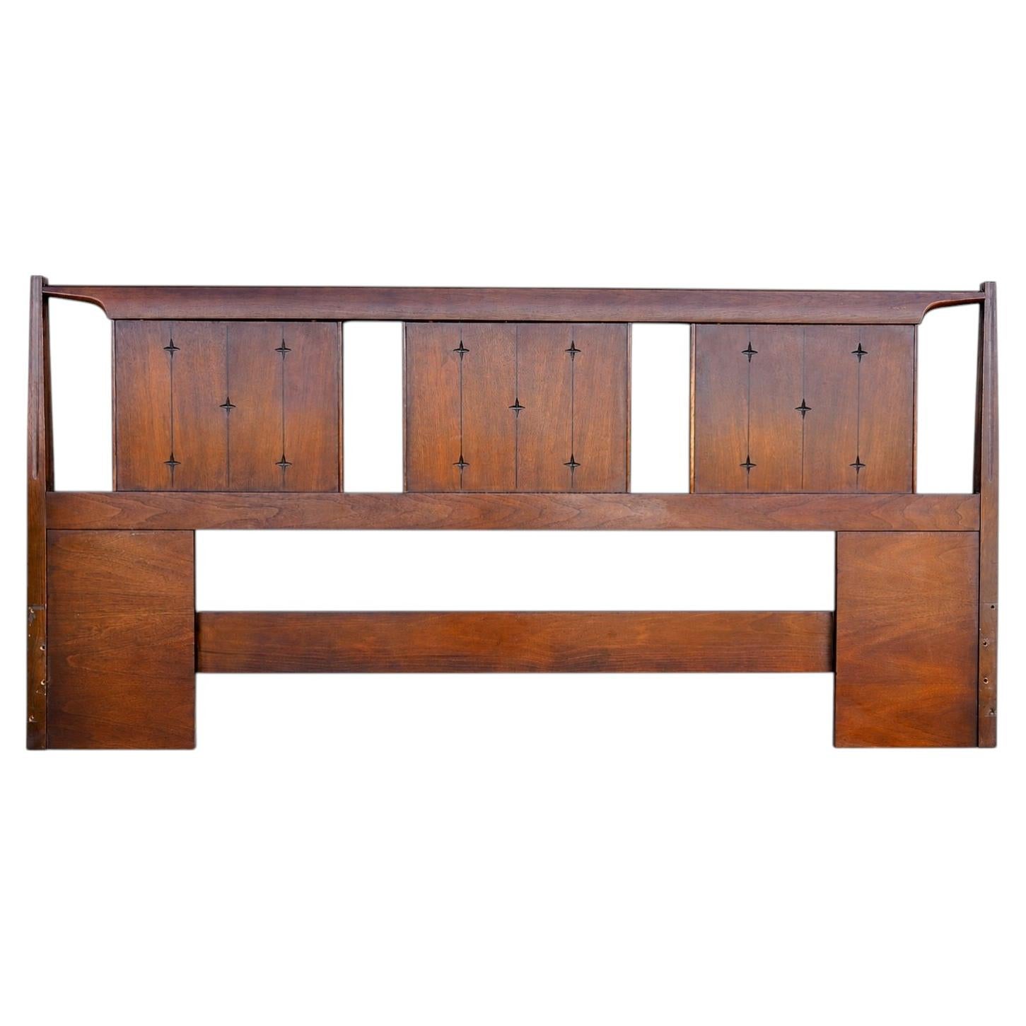 Broyhill Saga Mid-Century King Size Headboard For Sale at 1stDibs