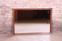 Broyhill Saga Mid-Century Modern Walnut Framed Wall Mirror